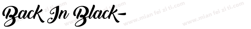 Back In Black字体转换